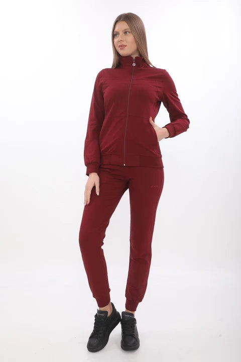 Zip-Up Tracksuit – Hoodless, 2-Thread Fabric