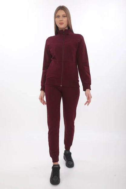 Zip-Up Tracksuit – Hoodless, 2-Thread Fabric