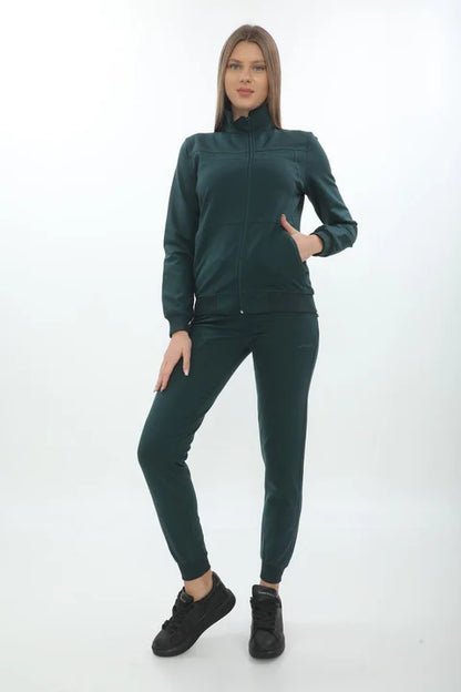 Zip-Up Tracksuit – Hoodless, 2-Thread Fabric